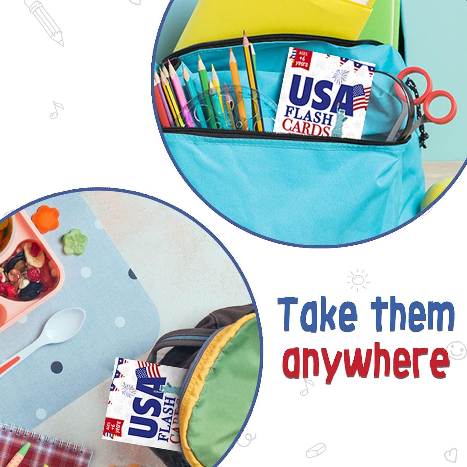 imageMerka US Presidents amp State Capitals Flash Cards 96Pack Multicolor 35 x 25 in Educational Flashcards for Kids Homeschool amp Learning Games