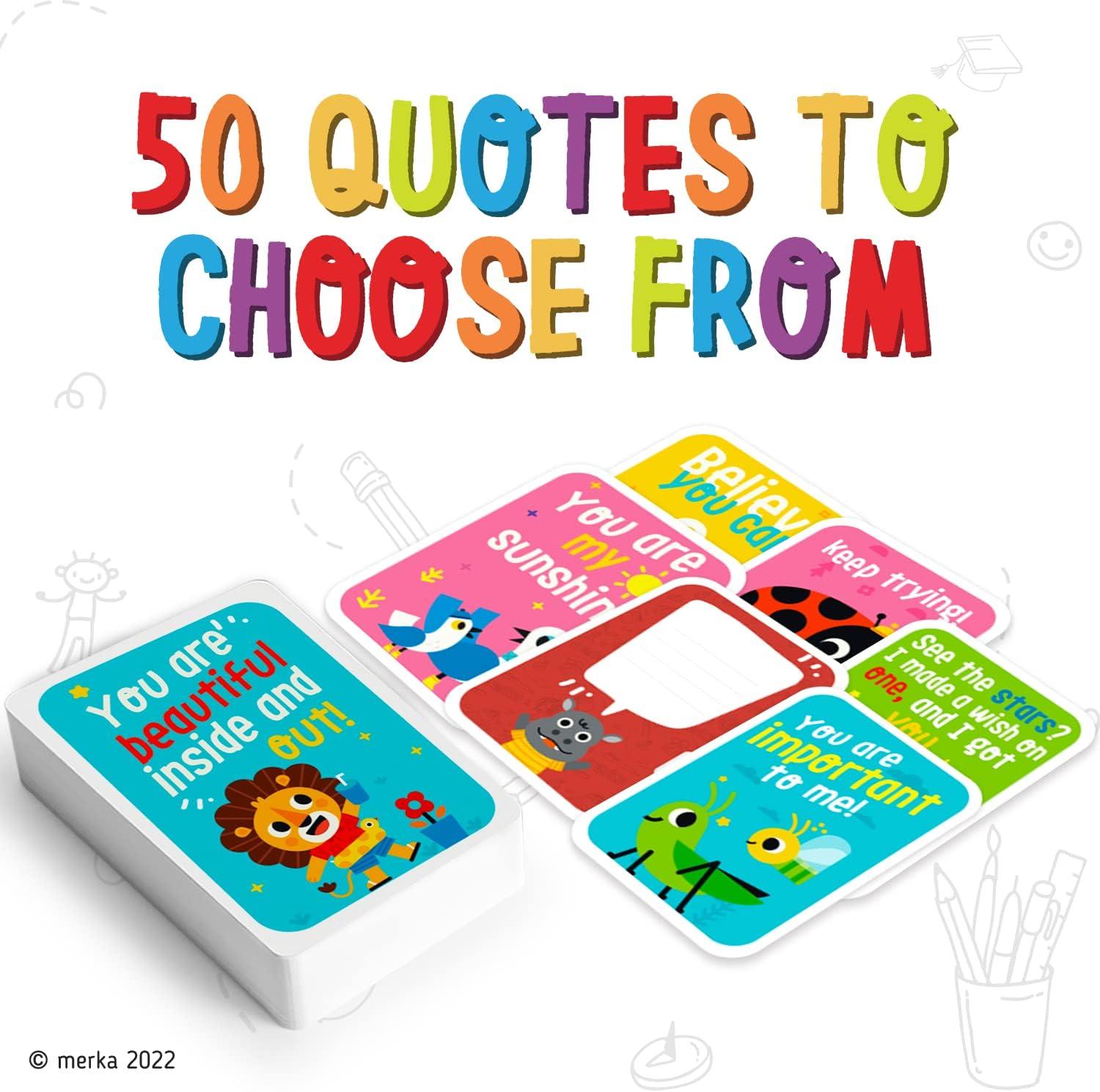 imagemerka Lunch Notes for Kids 50 Multicolor 35 x 25 Lunch Box Notes Motivational amp Inspiring Daily Affirmations