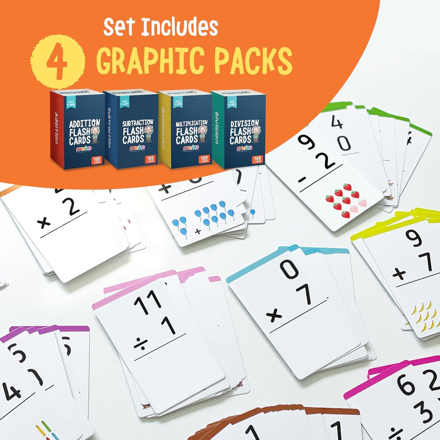 imagemerka Math Flash Cards 169 Flashcards in Total Addition Learning Mathematics Preschool Math Create Game for Kids Classroom and Homeschool Toys 1st to 4th Graders Ages 4144 Set 169 Pcs Each