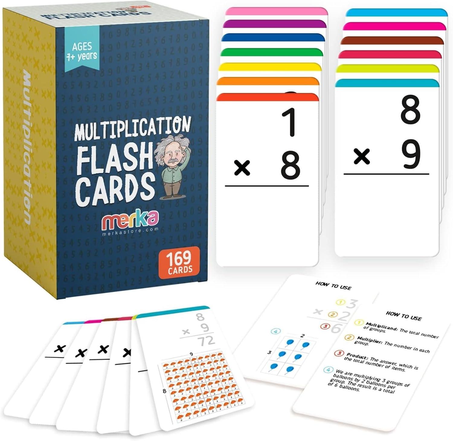 imagemerka Math Flash Cards 169 Flashcards in Total Addition Learning Mathematics Preschool Math Create Game for Kids Classroom and Homeschool Toys 1st to 4th Graders Ages 4141 Set 169 Pcs