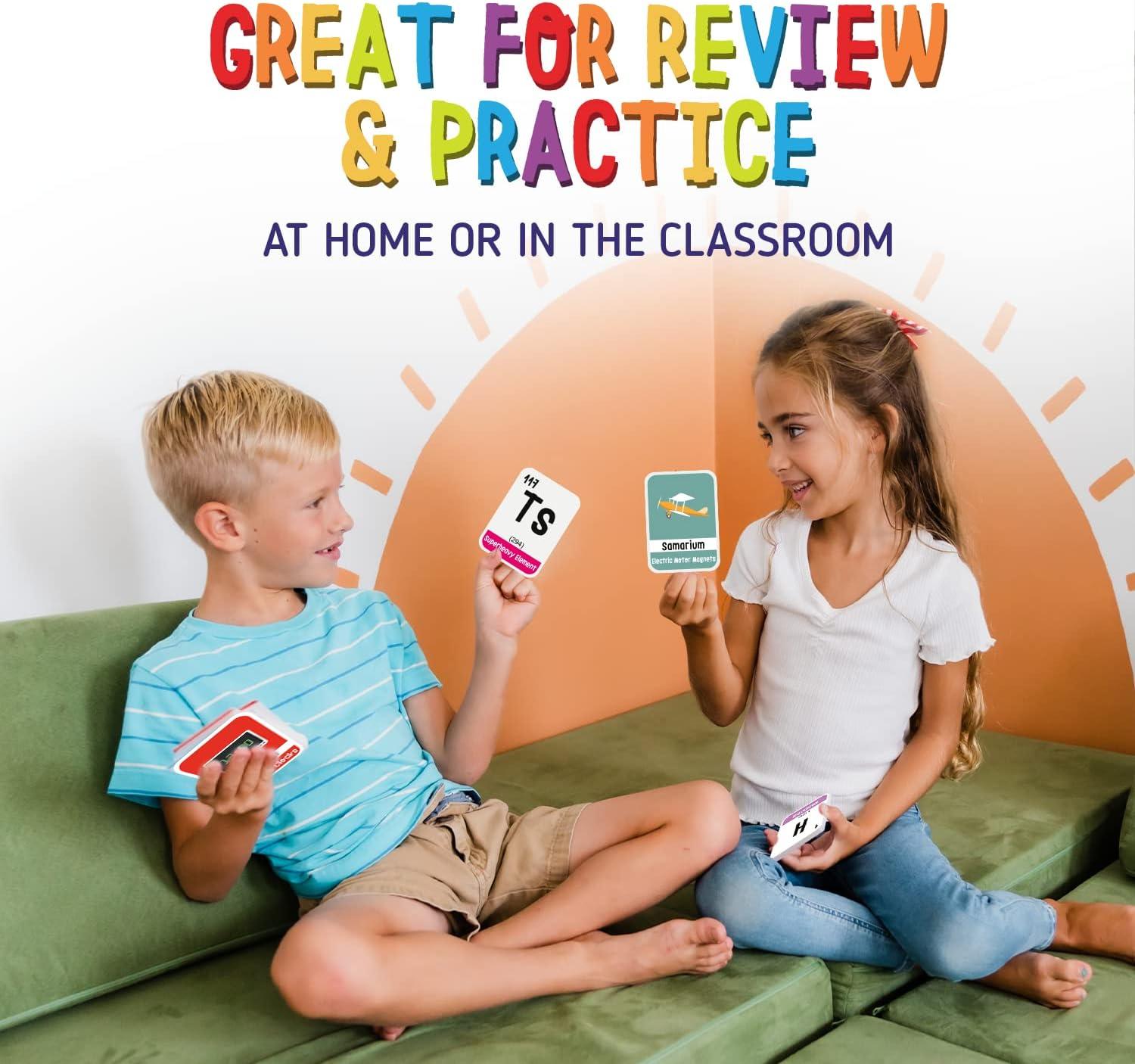 imagemerka Periodic Table Flashcards for Kids 118 Multicolor Cards Laminated amp WaterResistant Element amp Chemistry Study Cards for Ages 5 STEM Learning Tool118 Cards