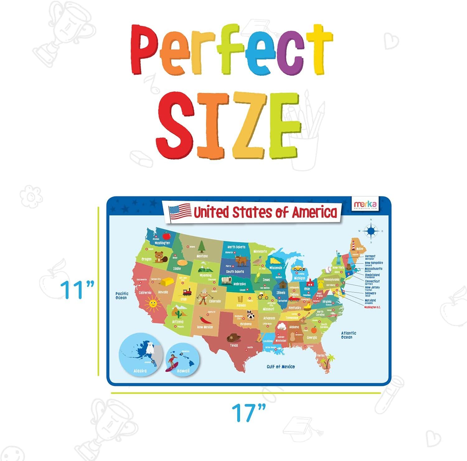 imagemerka Silicone Learning Placemats for Toddlers 4Pack 17 x 11 in Multicolor Reusable amp Washable Mealtime Mats with SpillResistant Backing Letters Numbers Shapes amp ColorsExplore