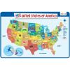 imagemerka United States Map Placemat  17 x 11 in Laminated Multicolor  Reusable Kids Dining Mat with Secure Backing amp State Capitals Map17 inches x 11 inches